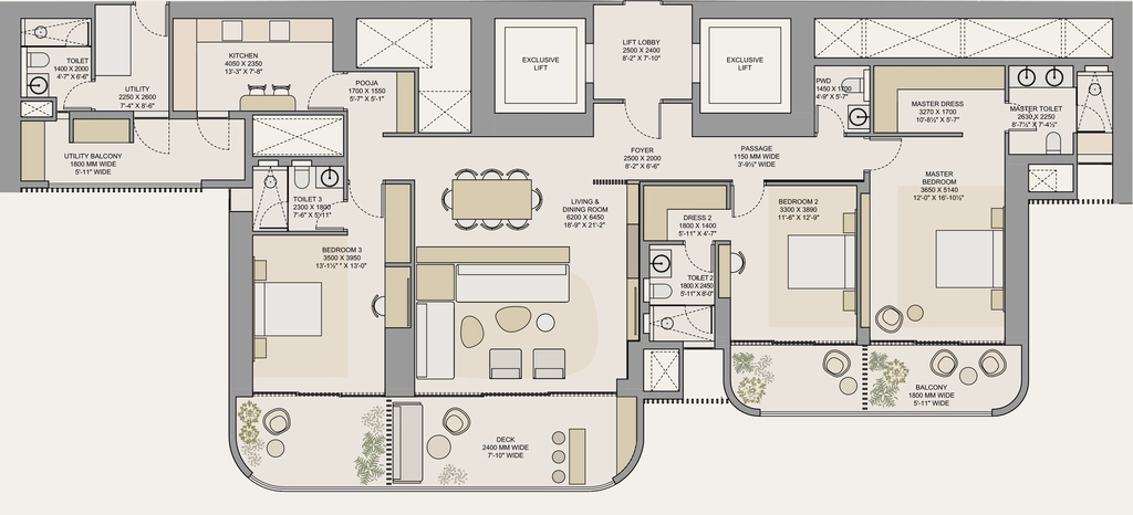3.5 BHK Flat in Trehan iris Omara in Sector 80, Gurgaon - Image 917627