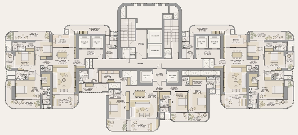 Floor Plan of Trehan iris Omara in Sector 80, Gurgaon - Image 402221