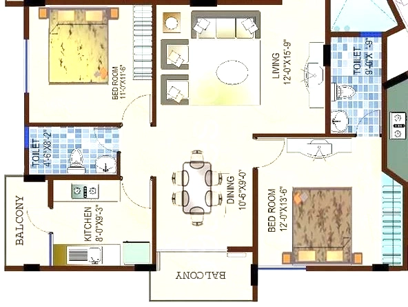 2 BHK Flat in Aesthetic Blueberry Apartments in Indiranagar, Bangalore - Image 917704