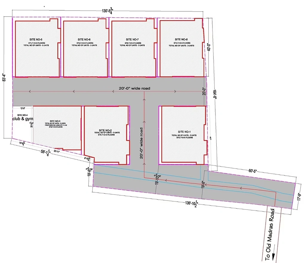 Master Plan of Aesthetic Villaments in Old Madras Road, Bangalore - Image 402373