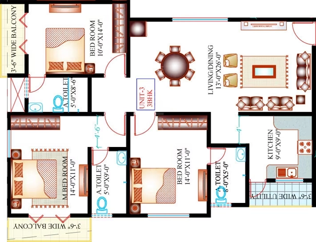 3 BHK Flat in Amigo Cockburn in MG Road, Bangalore - Image 917936