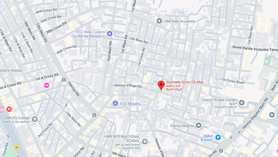 Location of DS Max Susheela Scion in Hennur Road, Bangalore - Image 402293