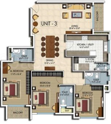 3 BHK Flat in DF Silverline Serenity in Benson Town, Bangalore - Image 917946