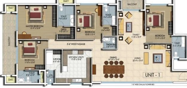 4 BHK Flat in DF Silverline Serenity in Benson Town, Bangalore - Image 917947