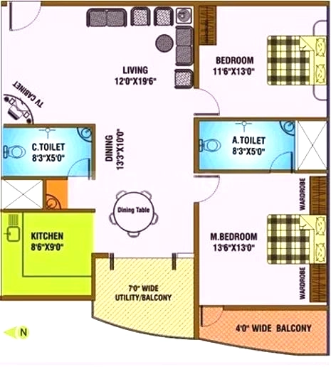 2 BHK Flat in Flourish May Flower Classic in Murugeshpalya, Bangalore - Image 917951