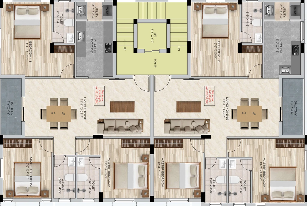 Floor Plan of Sreenivasa Sai Ganesh in Mylapore, Chennai - Image 402259
