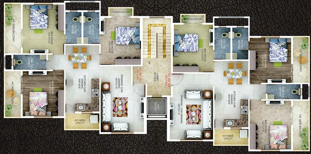 Floor Plan of Ficon The Heritage in Gorewada, Nagpur - Image 403252