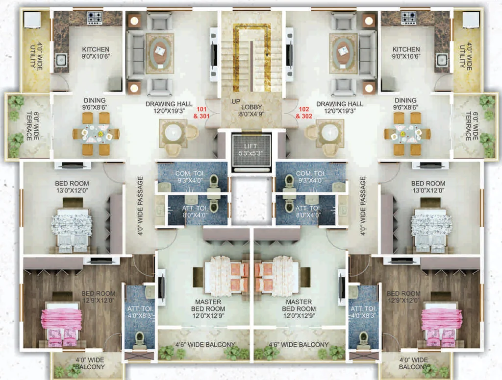 Floor Plan of Ficon The Nest in Borgaon, Nagpur - Image 403265