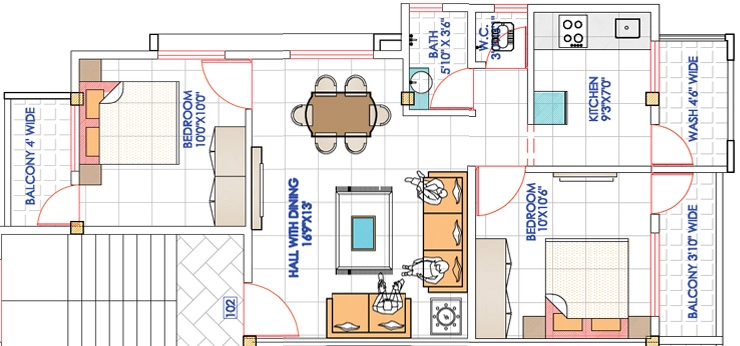 1 BHK Flat in Ficon Galaxy Height in Zingabai Takli, Nagpur - Image 918034