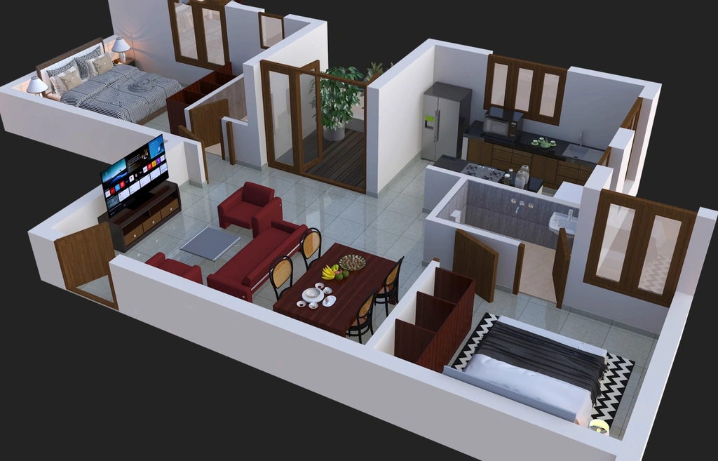 2 BHK Flat in Greenpro Maithree Apartments in Madhanandapuram, Chennai - Image 917671
