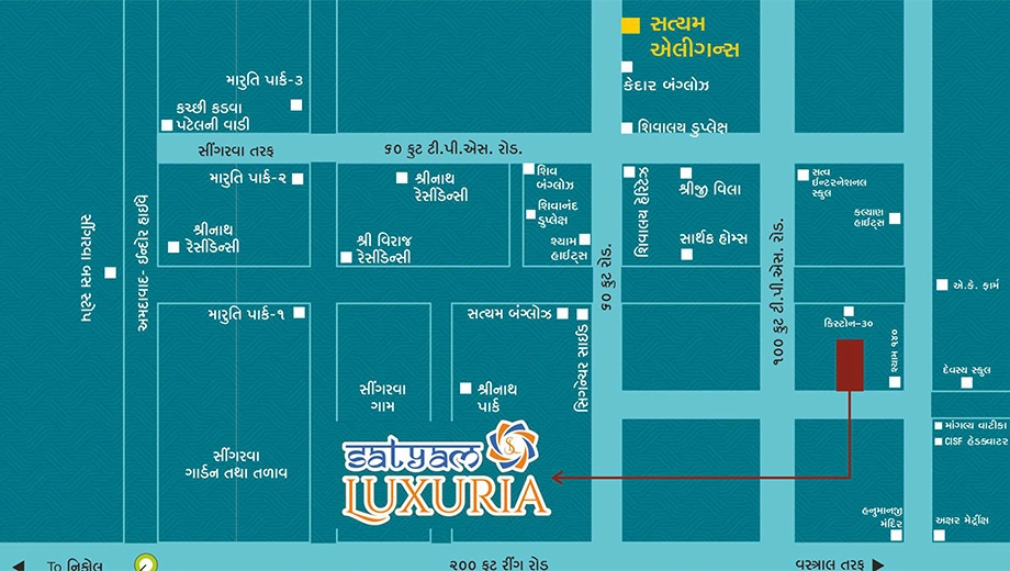 Location of Shree Balaji Satyam Luxuria - Image 402316