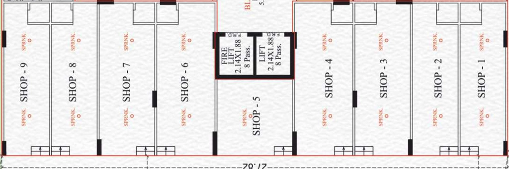 Floor Plan of Commercial Shree Balaji Satyam Luxuria in Odhav, Ahmedabad - Image 402323