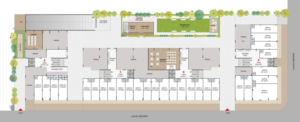Master Plan of Commercial Shree Radhe Krishna Sparsh in Nana Chiloda, Ahmedabad - Image 402368