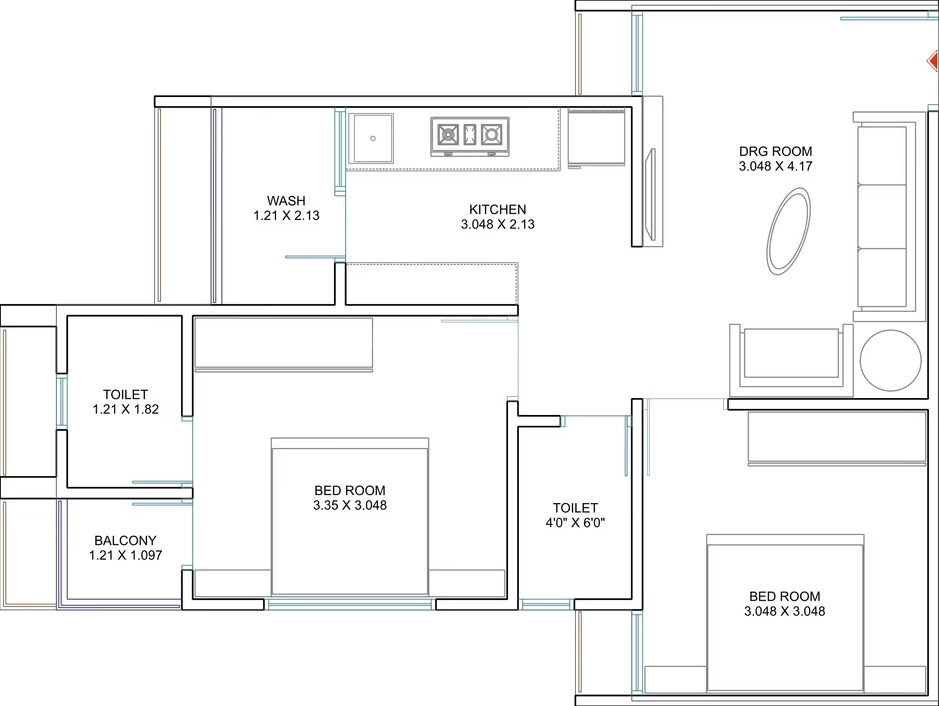 2 BHK Flat in Radheshyam Shree Radhe Repose 3 in GIDC Naroda, Ahmedabad - Image 917692