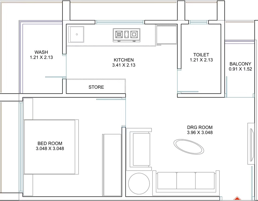 1 BHK Flat in Radheshyam Shree Radhe Repose 3 in GIDC Naroda, Ahmedabad - Image 917691