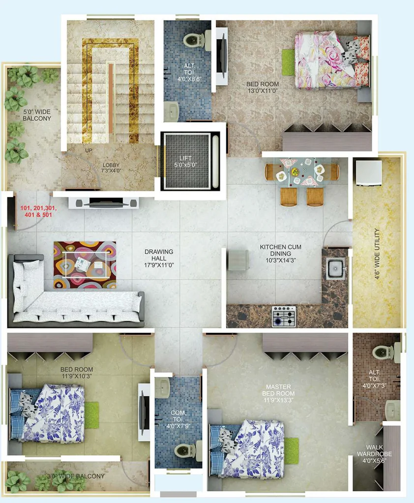 3 BHK Flat in Ficon Brickstone in Zingabai Takli, Nagpur - Image 918030