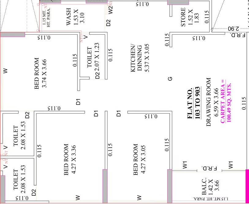 3 BHK Flat in Shree Shreemad Family 1 in Nikol, Ahmedabad - Image 917711