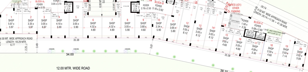 Floor Plan of Commercial Shuchi Om Oasis in Ognaj, Ahmedabad - Image 402446