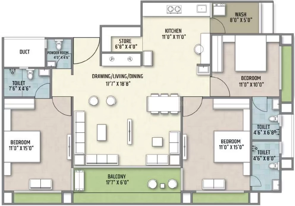 3 BHK Flat in Shyam Swastik in Hathijan, Ahmedabad - Image 917726