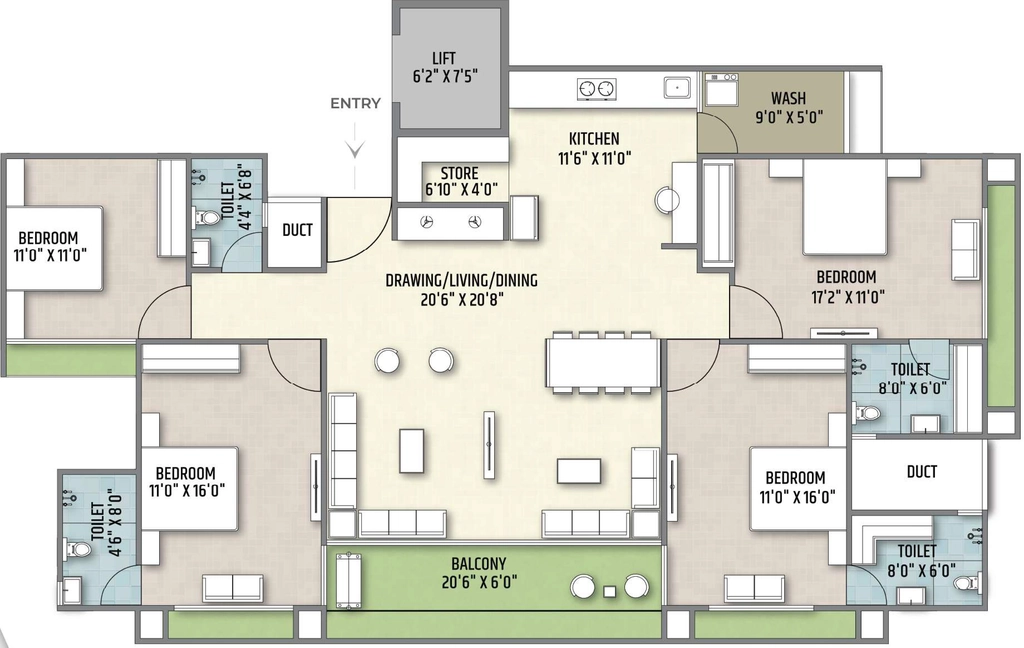 4 BHK Flat in Shyam Swastik in Hathijan, Ahmedabad - Image 917727