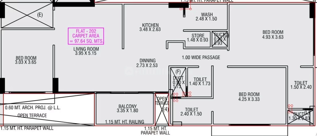 3 BHK Flat in CN Sindur Anala in Naranpura, Ahmedabad - Image 917736