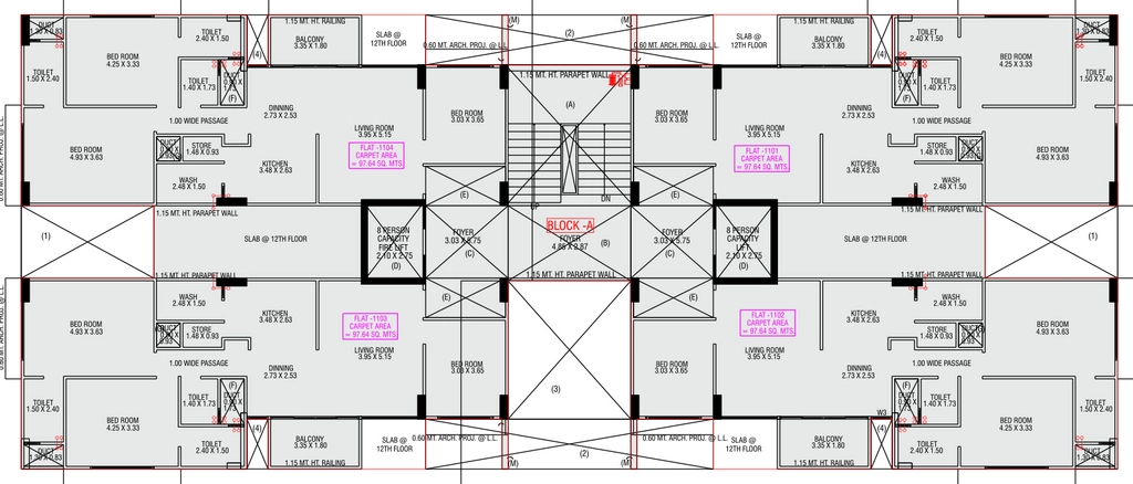 Floor Plan of CN Sindur Anala in Naranpura, Ahmedabad - Image 402492