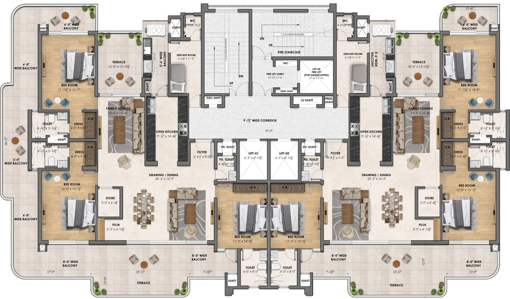 Floor Plan of Vamana Riseonic in New Chandigarh, Chandigarh - Image 403474