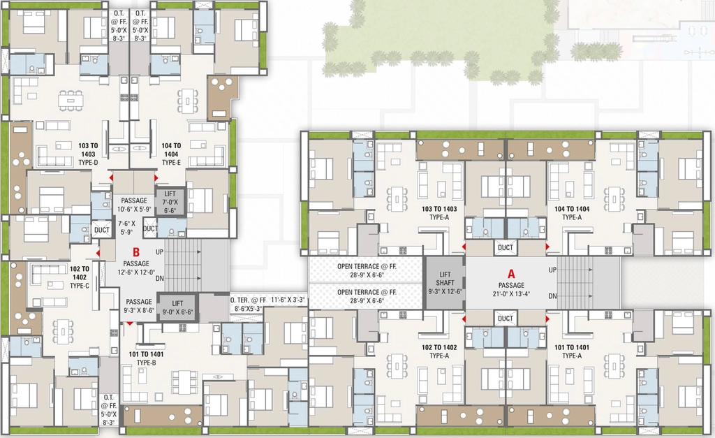 Floor Plan of Status Altezza in Shilaj, Ahmedabad - Image 402518