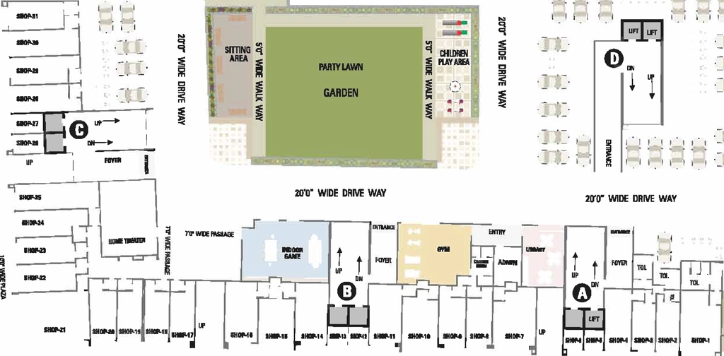 Floor Plan of Commercial Status Elysium in Gota, Ahmedabad - Image 402534