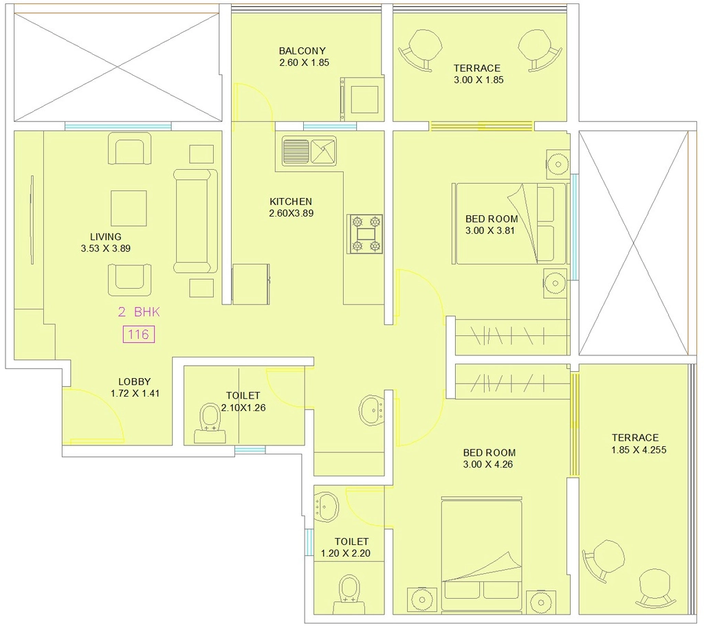 2 BHK Flat in Sharada Myria in Dhayari, Pune - Image 918046