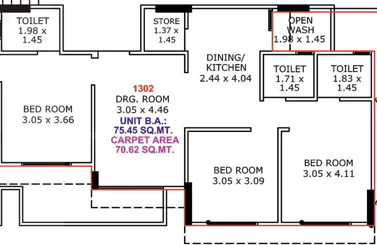 3 BHK Flat in Shiv Shivmani Lake View in Bopal, Ahmedabad - Image 917767