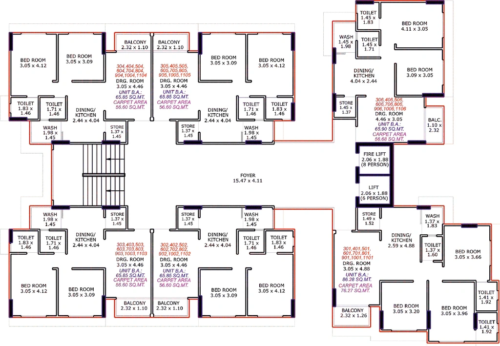 Floor Plan of Shiv Shivmani Lake View in Bopal, Ahmedabad - Image 402566
