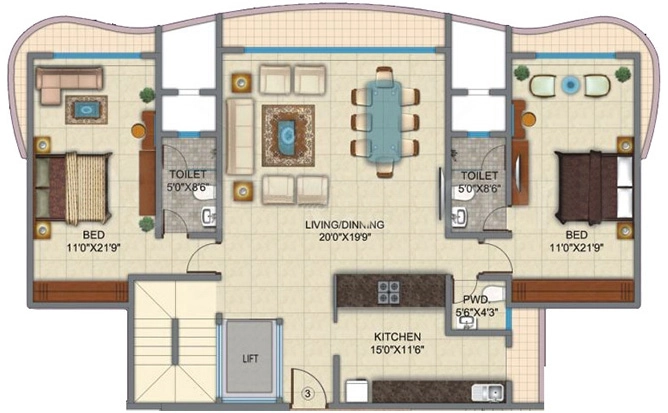2 BHK Flat in Dheeraj Celestial in Bandra West, Mumbai - Image 918021