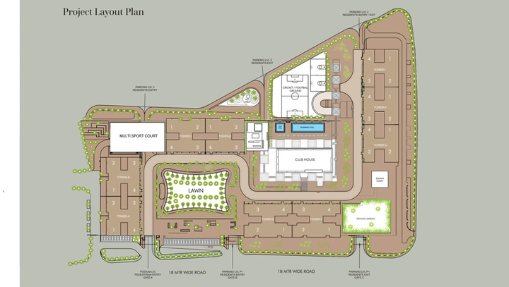 Master Plan of Panchshil Towers in Kharadi, Pune - Image 10785