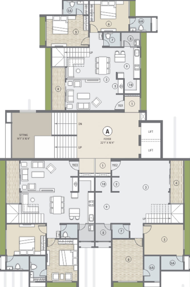 Floor Plan of R Sheladia Palladian in Jodhpur Village, Ahmedabad - Image 26476