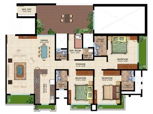 3 BHK Flat in Dheeraj Serenity in Santacruz West, Mumbai - Image 918029