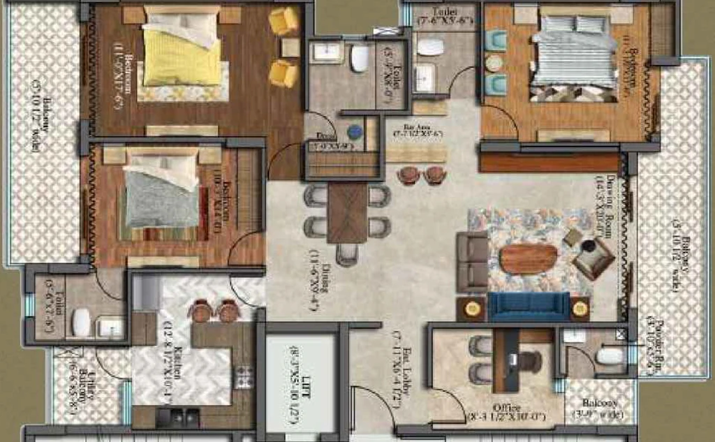 3 BHK Flat in Navraj The Analia in Sector 37D, Gurgaon - Image 917777