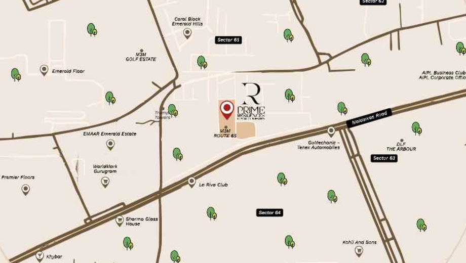 Location of Prime Residences in Sector 65, Gurgaon - Image 402613