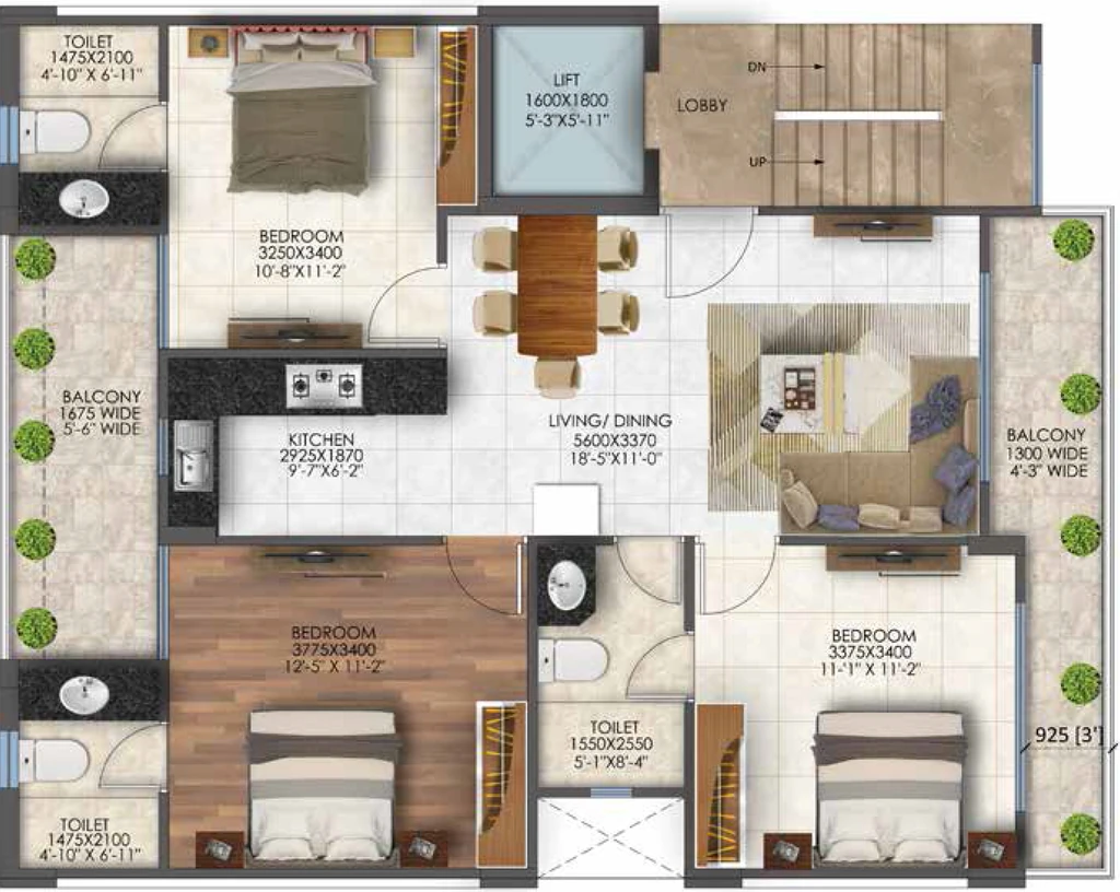 3 BHK Flat in Signature Global City 37D Phase 2 in Sector 37D, Gurgaon - Image 917788