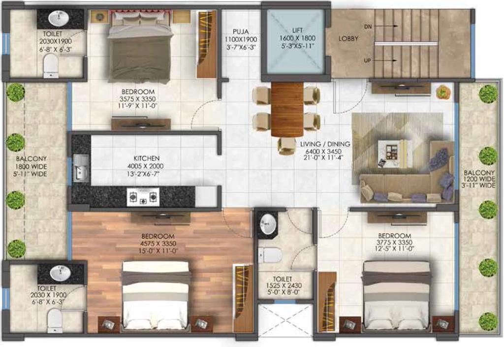 3 BHK Flat in Signature Global City 37D Phase 2 in Sector 37D, Gurgaon - Image 917789