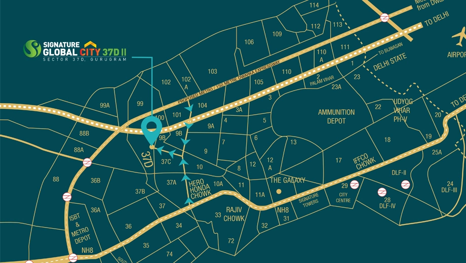 Location of Signature Global City 37D Phase 2 - Image 402631
