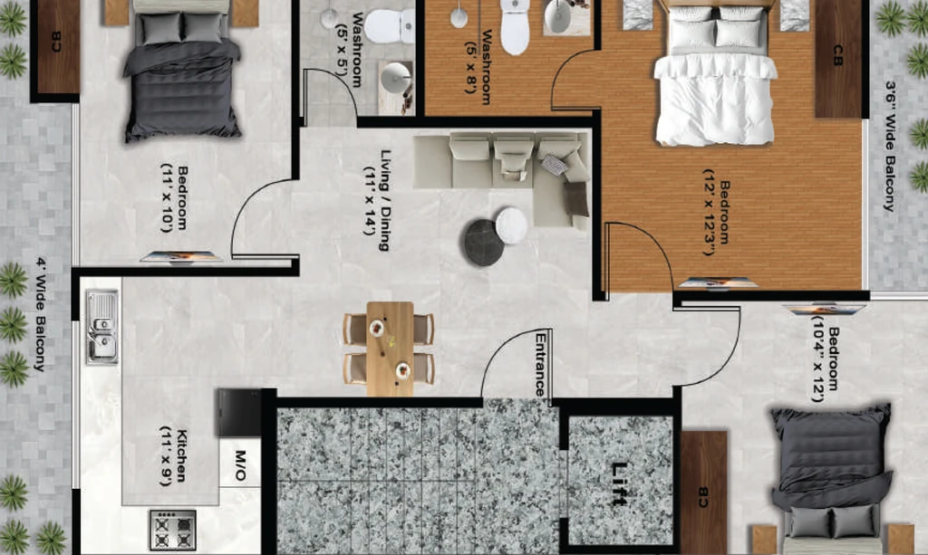 3 BHK Flat in BLF The Nature Valley in Sector 35, Gurgaon - Image 917794