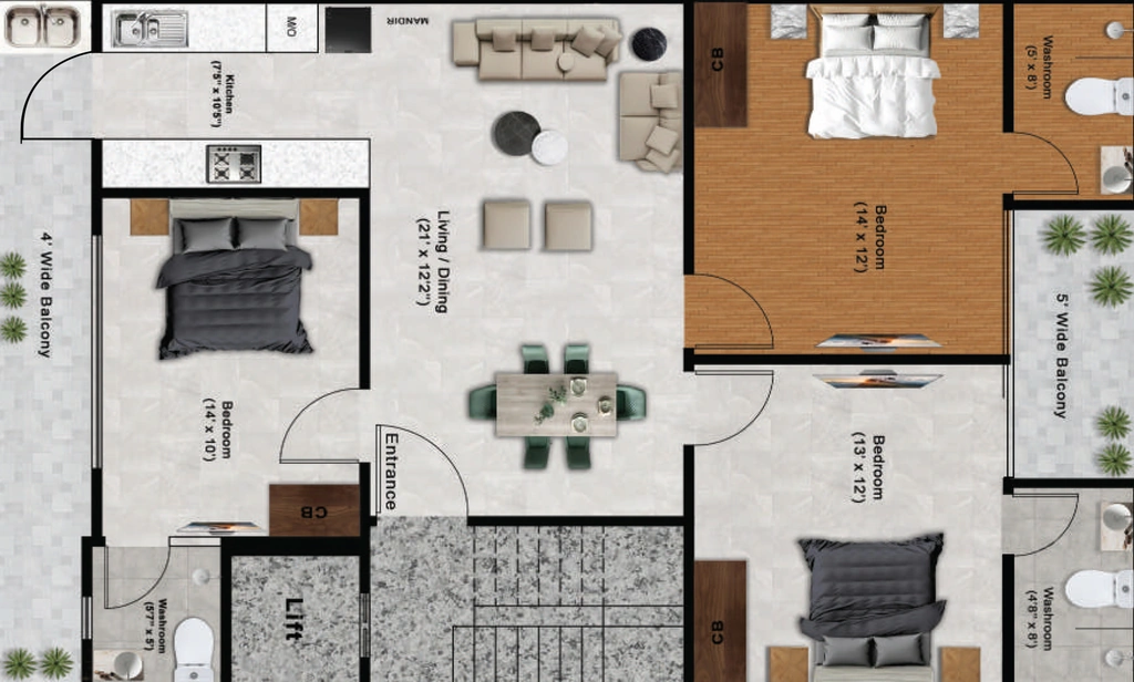 3 BHK Flat in BLF The Nature Valley in Sector 35, Gurgaon - Image 917795
