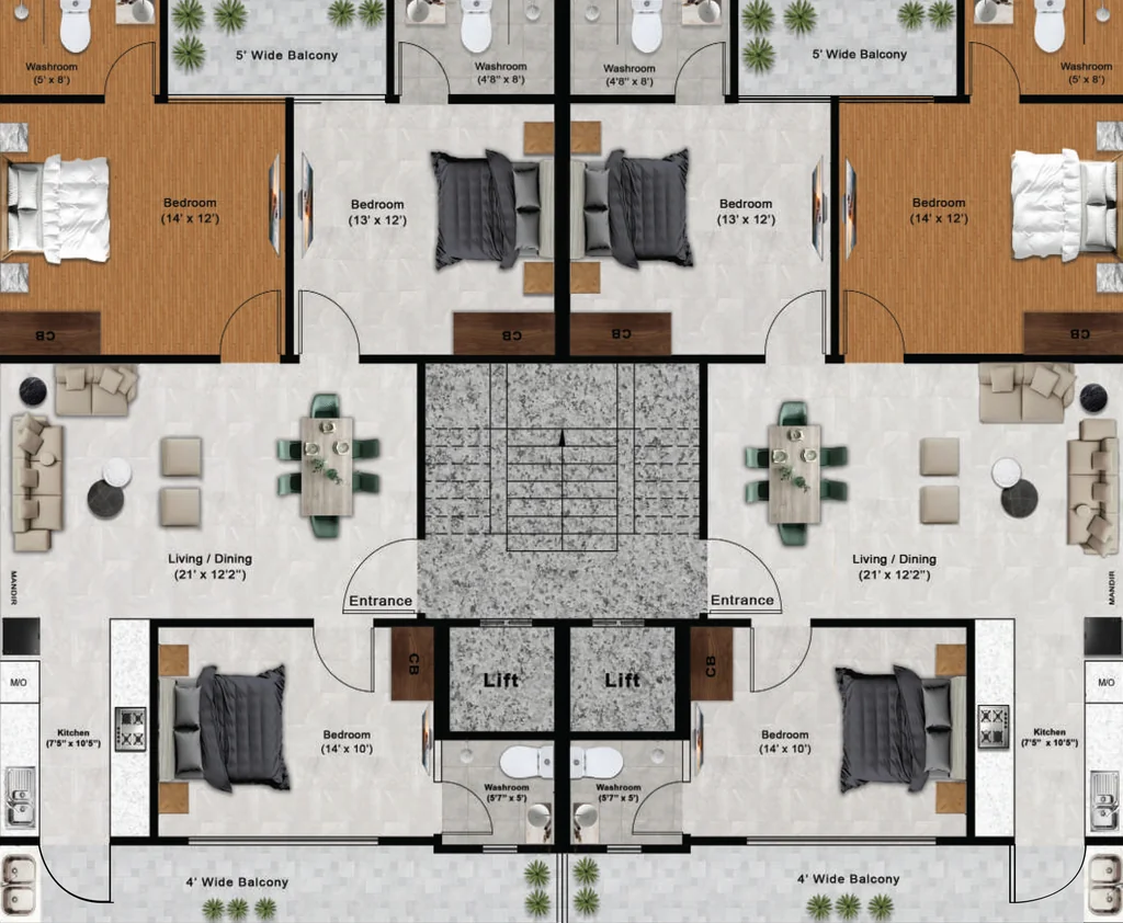 Floor Plan of BLF The Nature Valley in Sector 35, Gurgaon - Image 402645