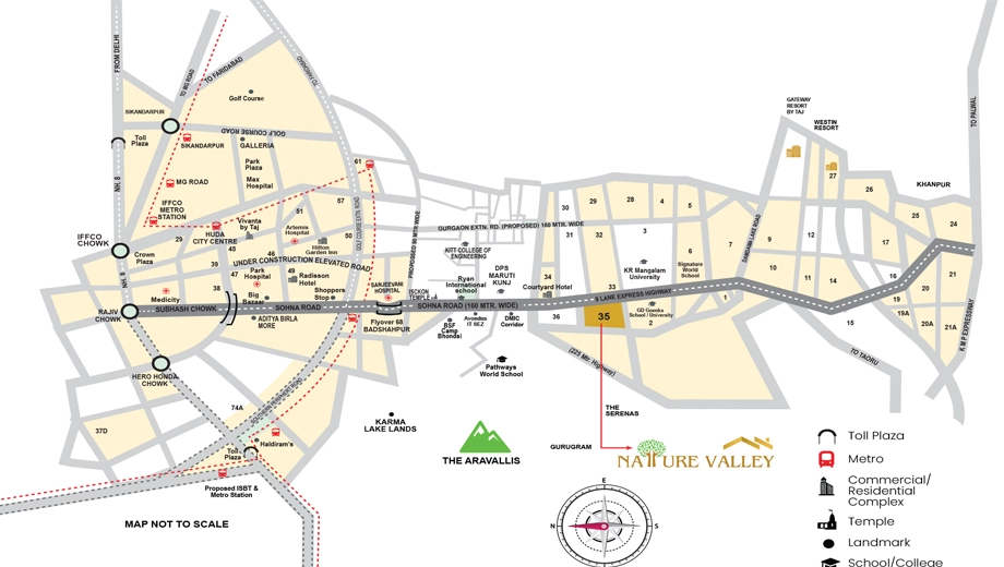 Location of BLF The Nature Valley in Sector 35, Gurgaon - Image 402644