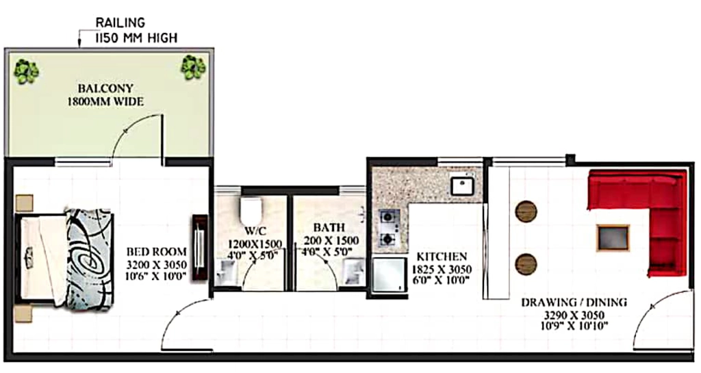 1 BHK Flat in TLC The First Acre in Sector 78, Gurgaon - Image 917796