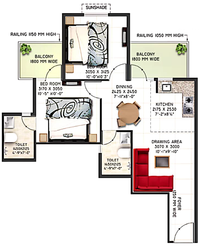 2 BHK Flat in TLC The First Acre in Sector 78, Gurgaon - Image 917798
