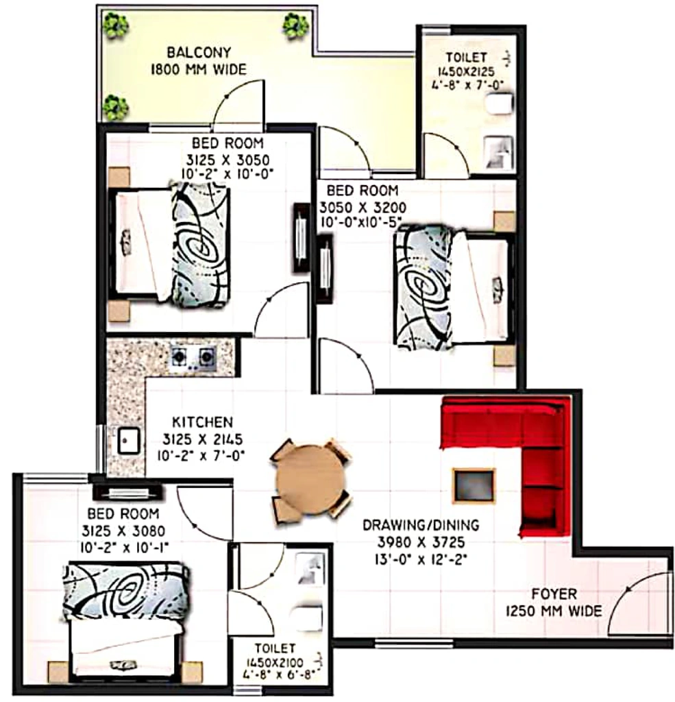 3 BHK Builder Floor in TLC The First Acre in Sector 78, Gurgaon - Image 917799