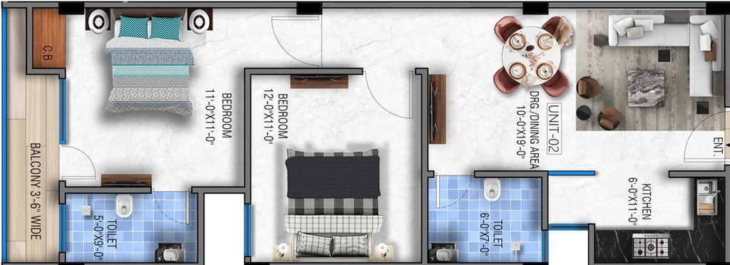 2 BHK Flat in HCS Nature Plus in Chhattarpur, New Delhi - Image 917800