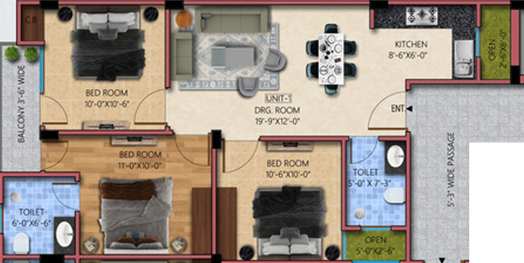 3 BHK Flat in HCS Skyraa in Chhattarpur, New Delhi - Image 917802